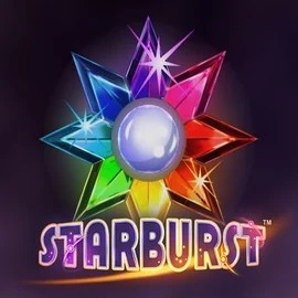 Slots logo of Starburst from NetEnt at Ice Casino